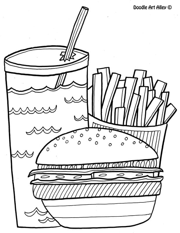 199+ Food Coloring Pages for Adult 122