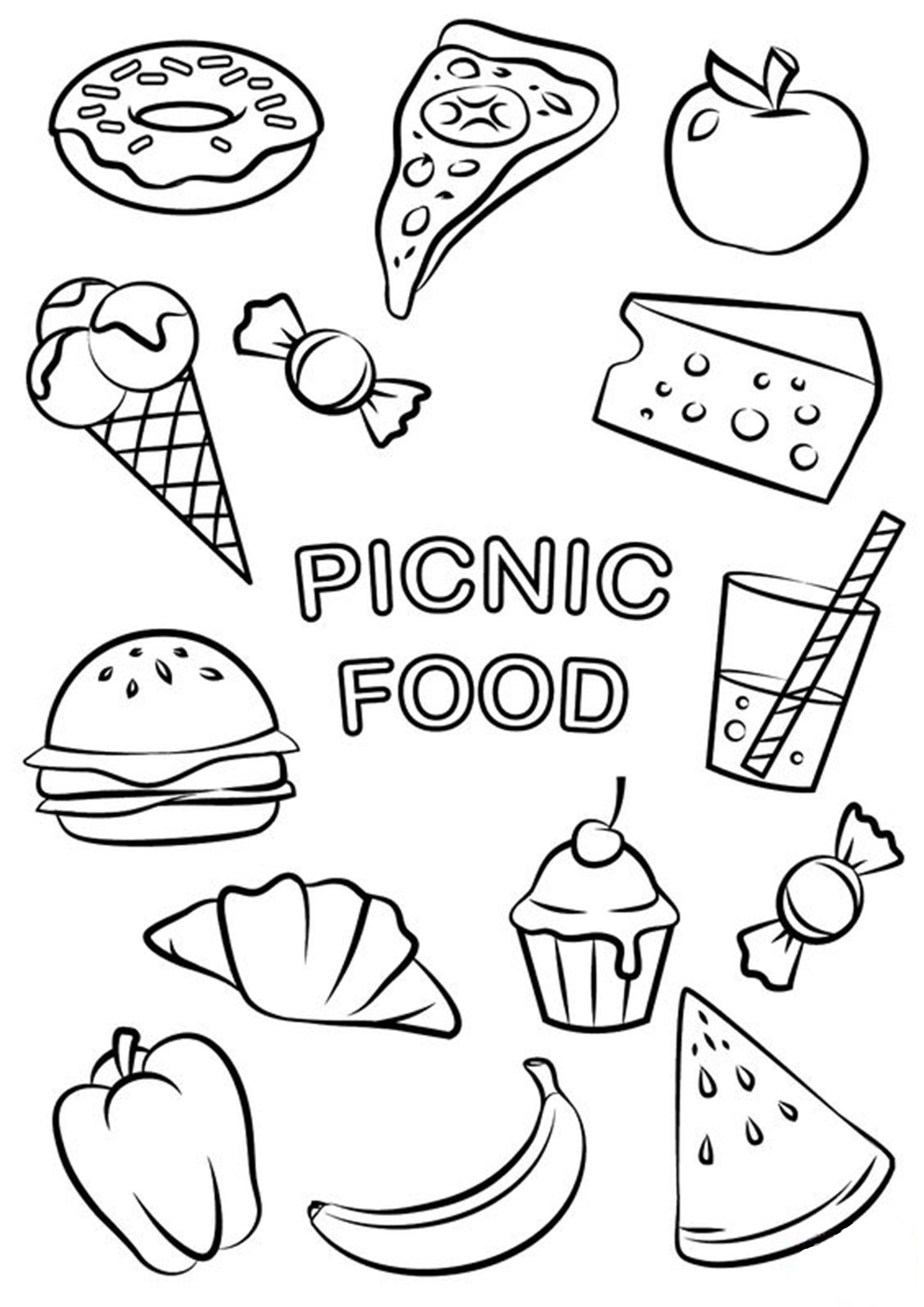 199+ Food Coloring Pages for Adult 13