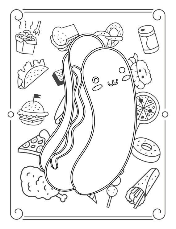 199+ Food Coloring Pages for Adult 135