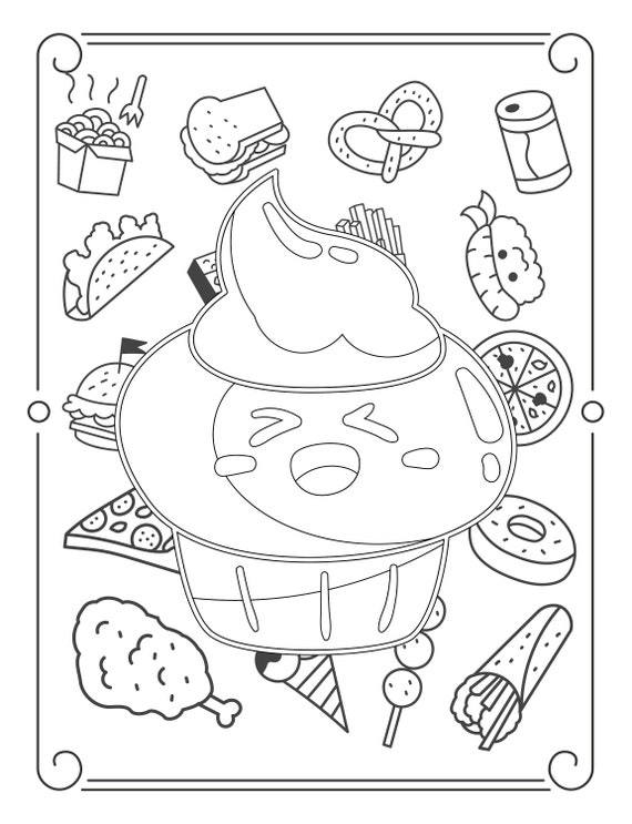 199+ Food Coloring Pages for Adult 136