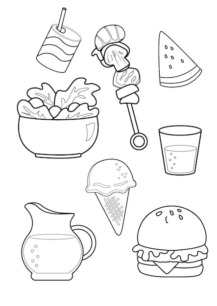 199+ Food Coloring Pages for Adult 154