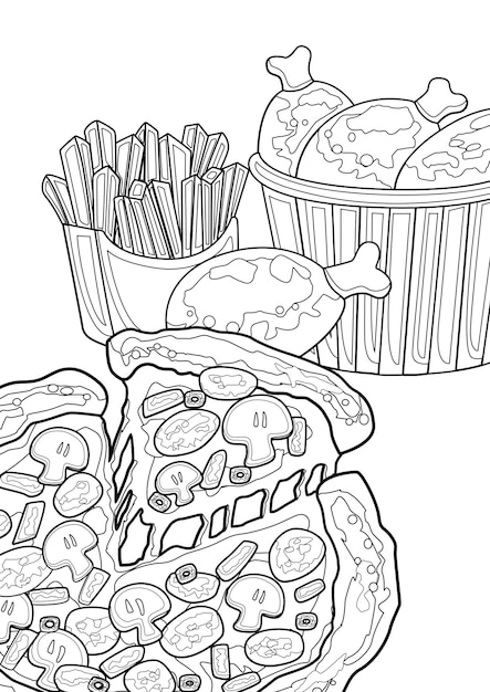 199+ Food Coloring Pages for Adult 158