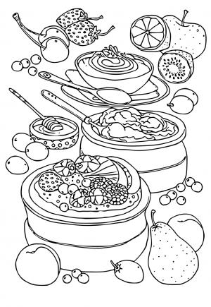 199+ Food Coloring Pages for Adult 178