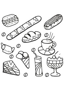 199+ Food Coloring Pages for Adult 199