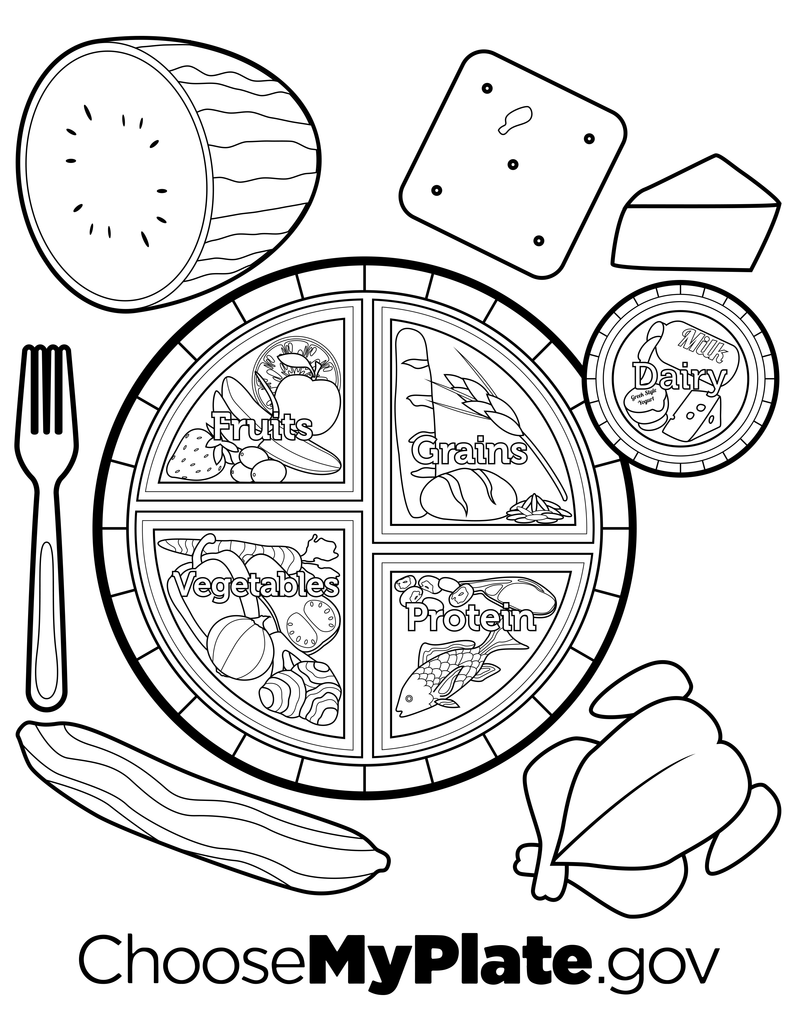 199+ Food Coloring Pages for Adult 2