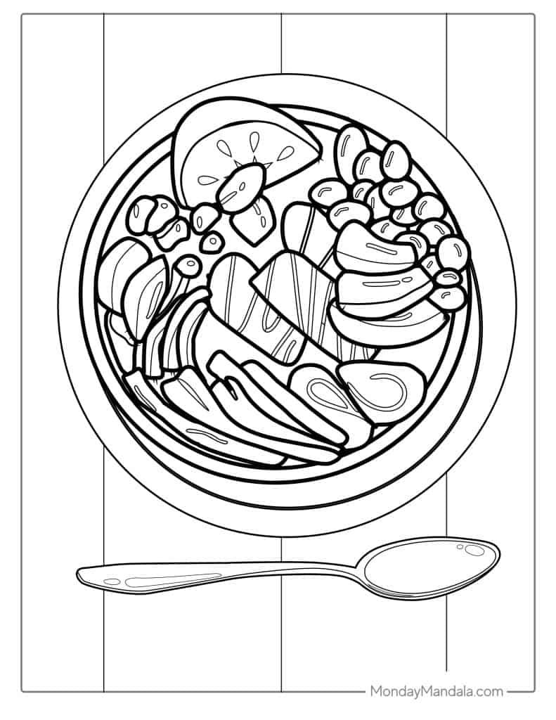 199+ Food Coloring Pages for Adult 39