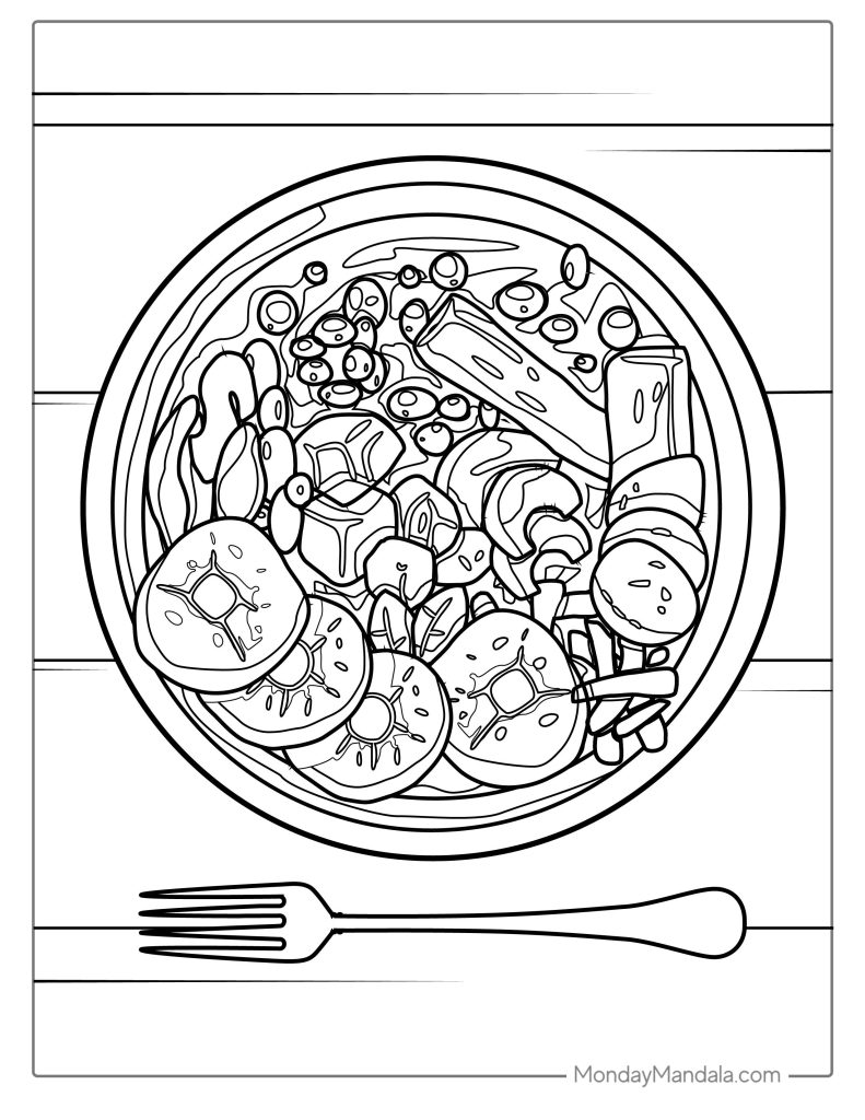 199+ Food Coloring Pages for Adult 51