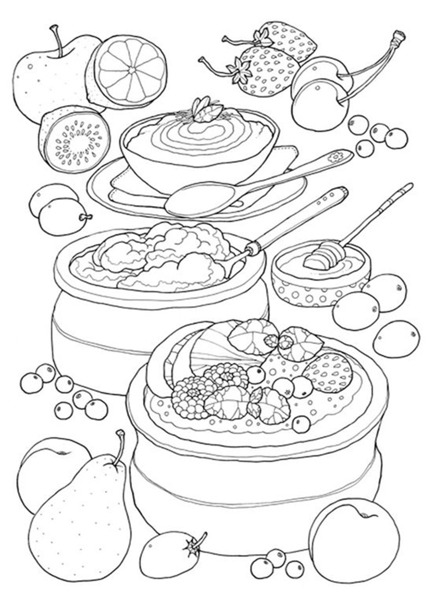 199+ Food Coloring Pages for Adult 57