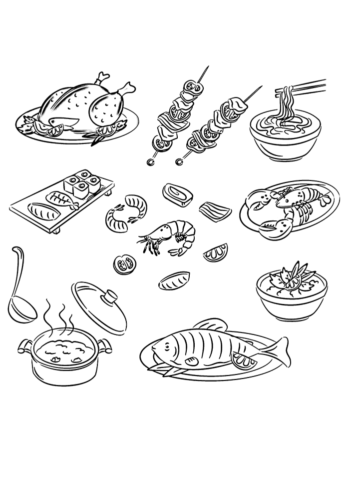 199+ Food Coloring Pages for Adult 75