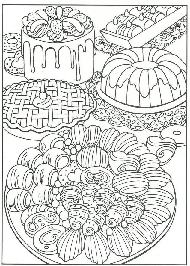 199+ Food Coloring Pages for Adult 99