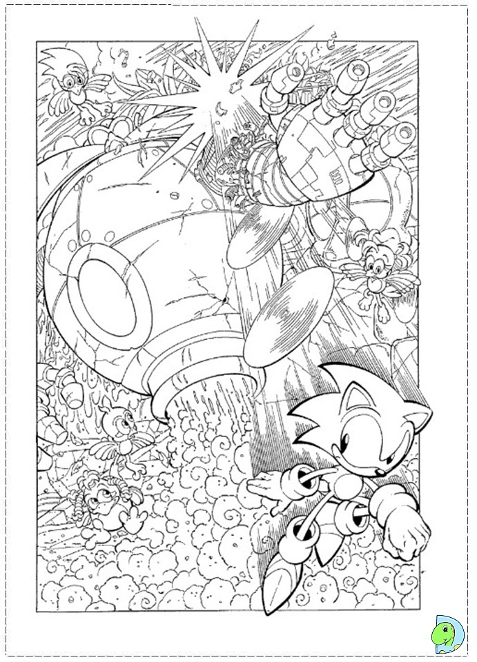 Sonic the Hedgehog Coloring Pages: 155 Exciting Designs for Speedy Fun 154