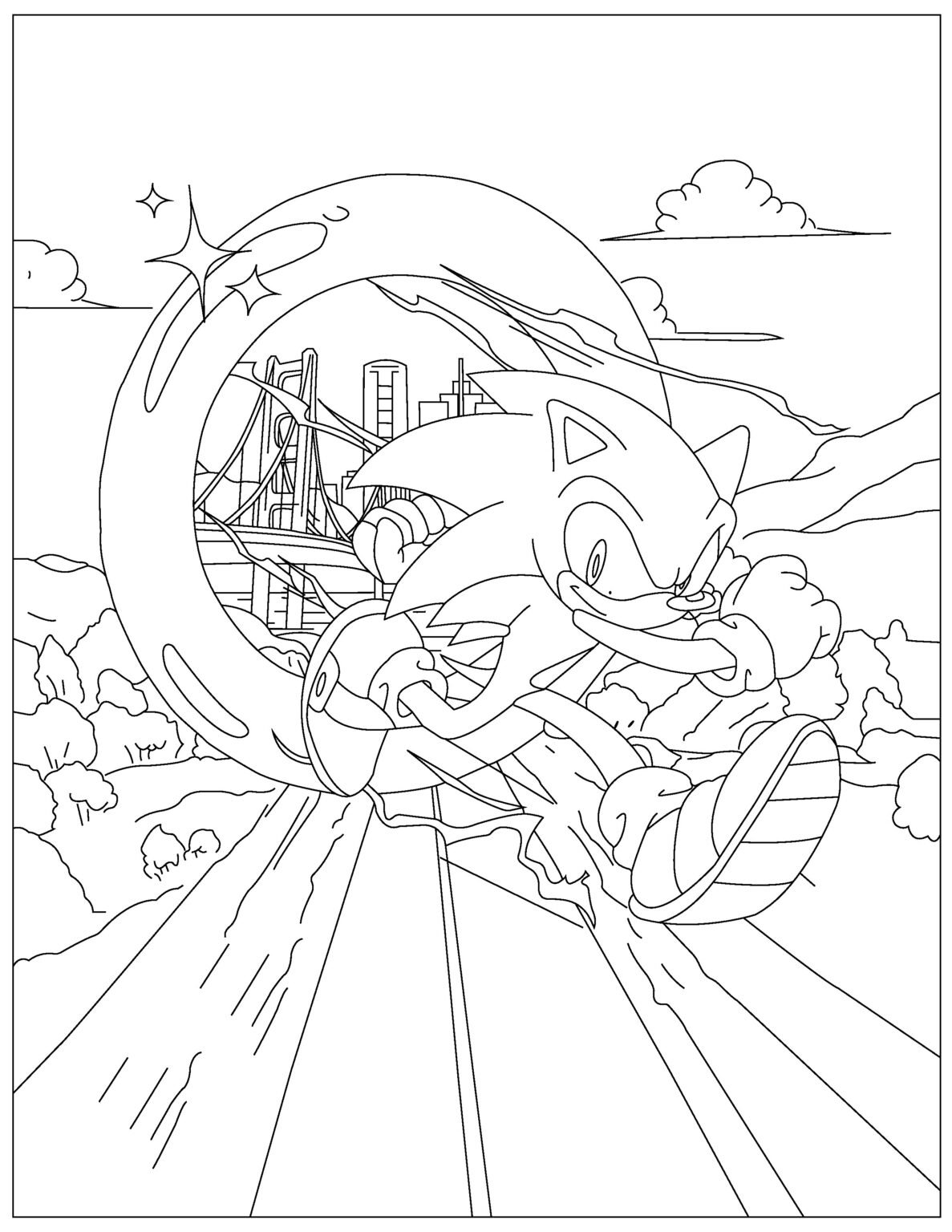 Sonic the Hedgehog Coloring Pages: 155 Exciting Designs for Speedy Fun 8