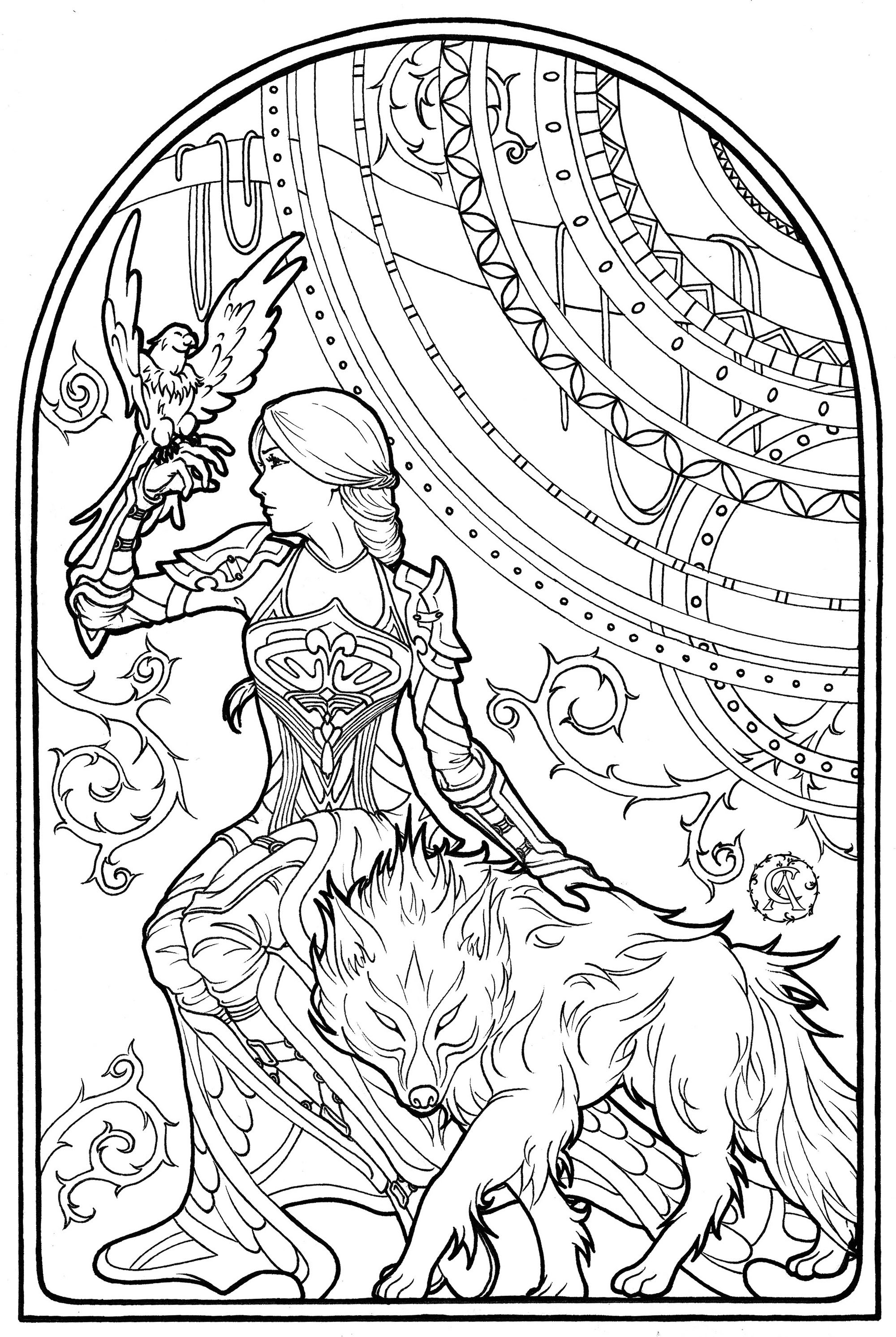 100+ Anime Mythical Coloring Pages Printable 10