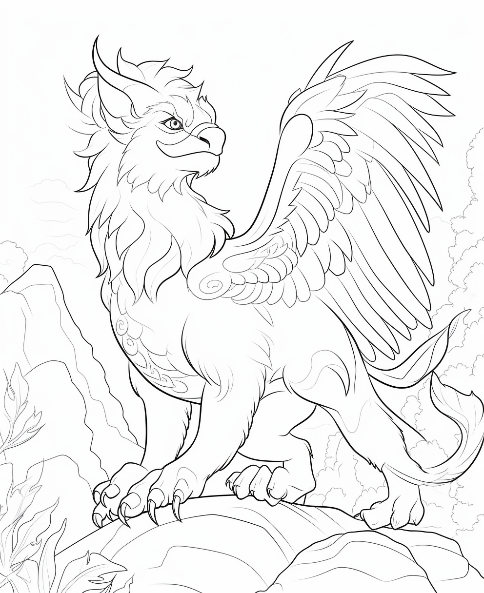 100+ Anime Mythical Coloring Pages Printable 142