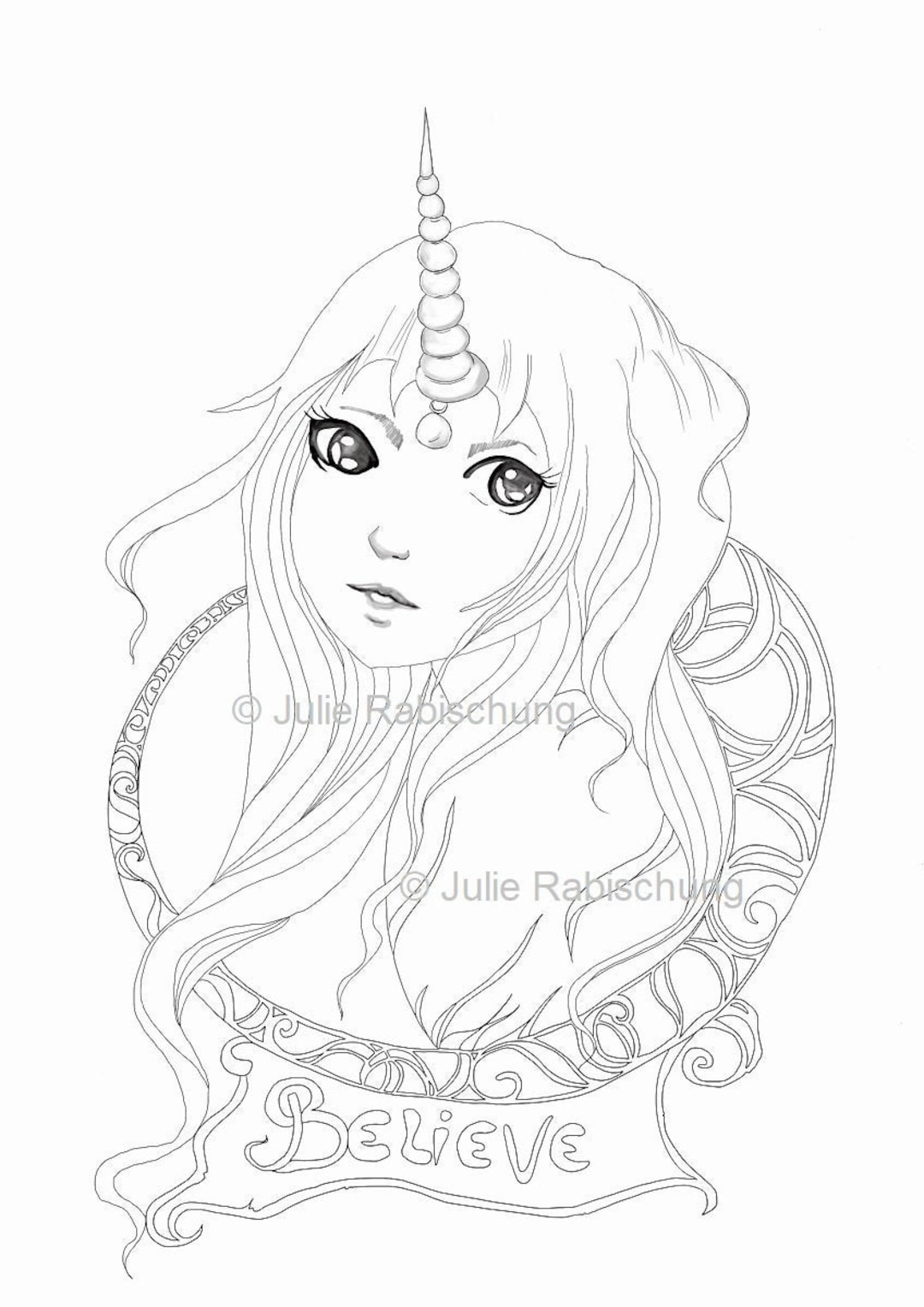 100+ Anime Mythical Coloring Pages Printable 17