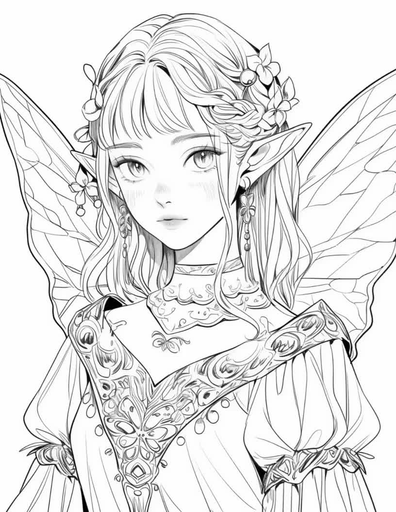 100+ Anime Mythical Coloring Pages Printable 2