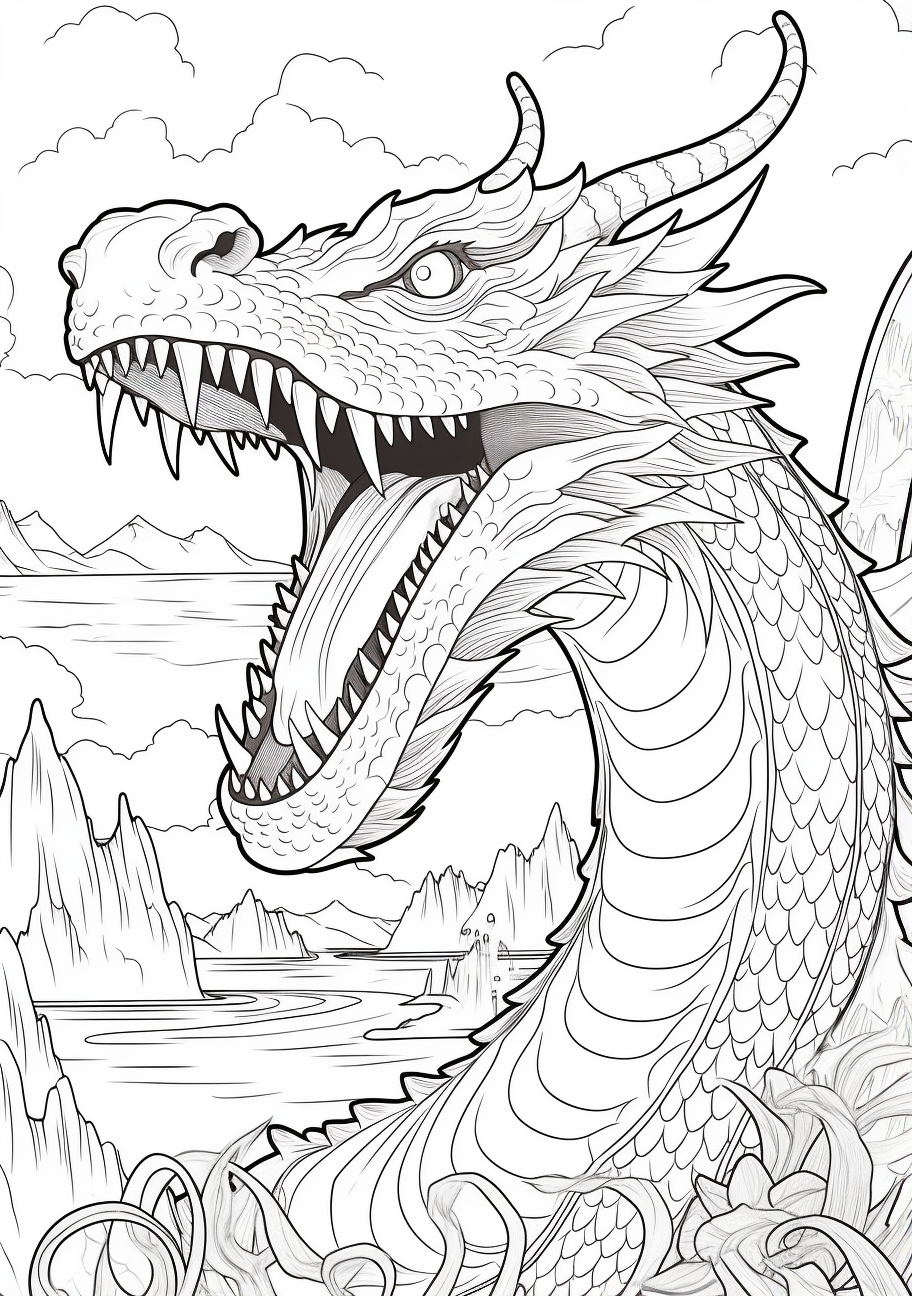 100+ Anime Mythical Coloring Pages Printable 20