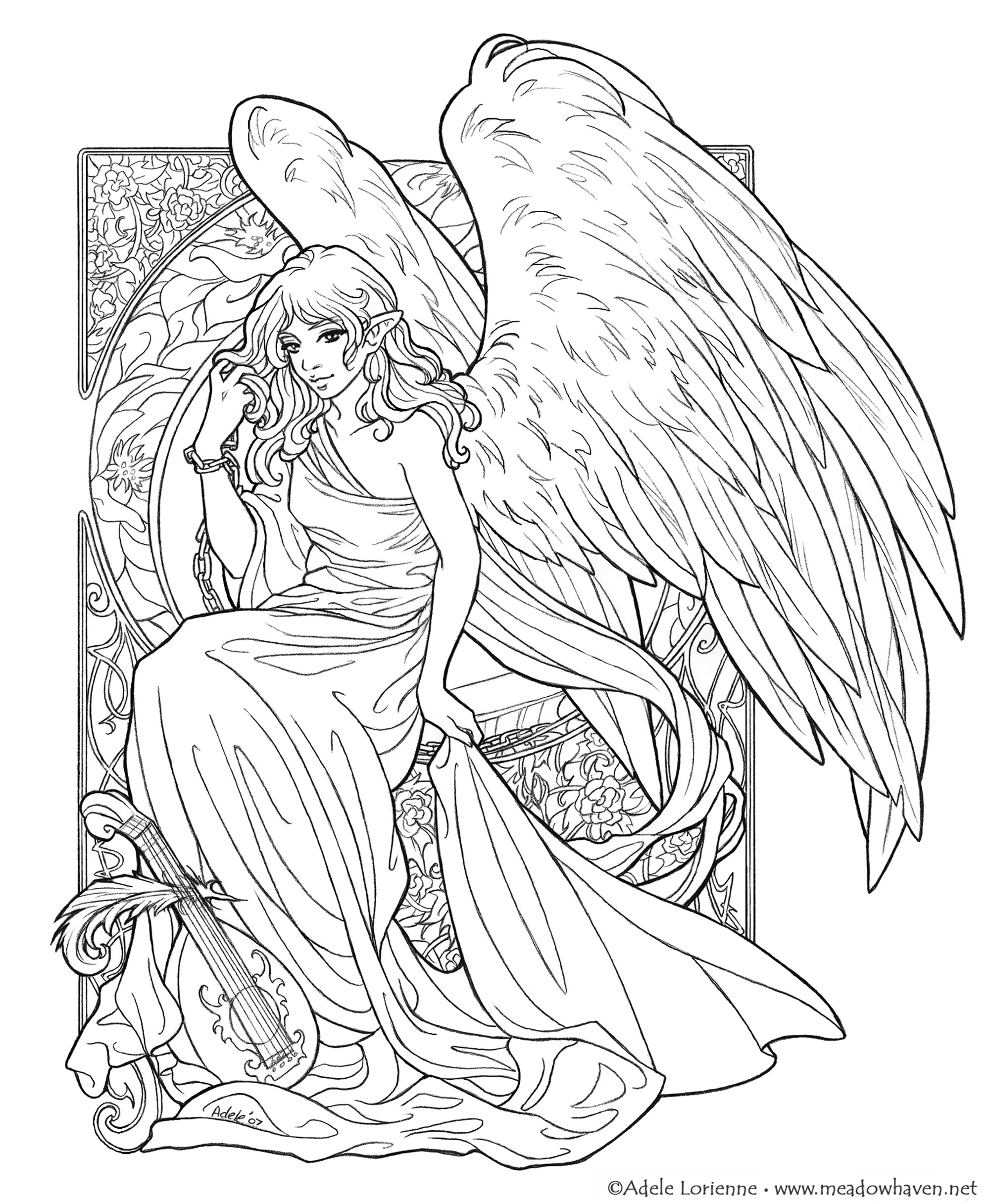 100+ Anime Mythical Coloring Pages Printable 21