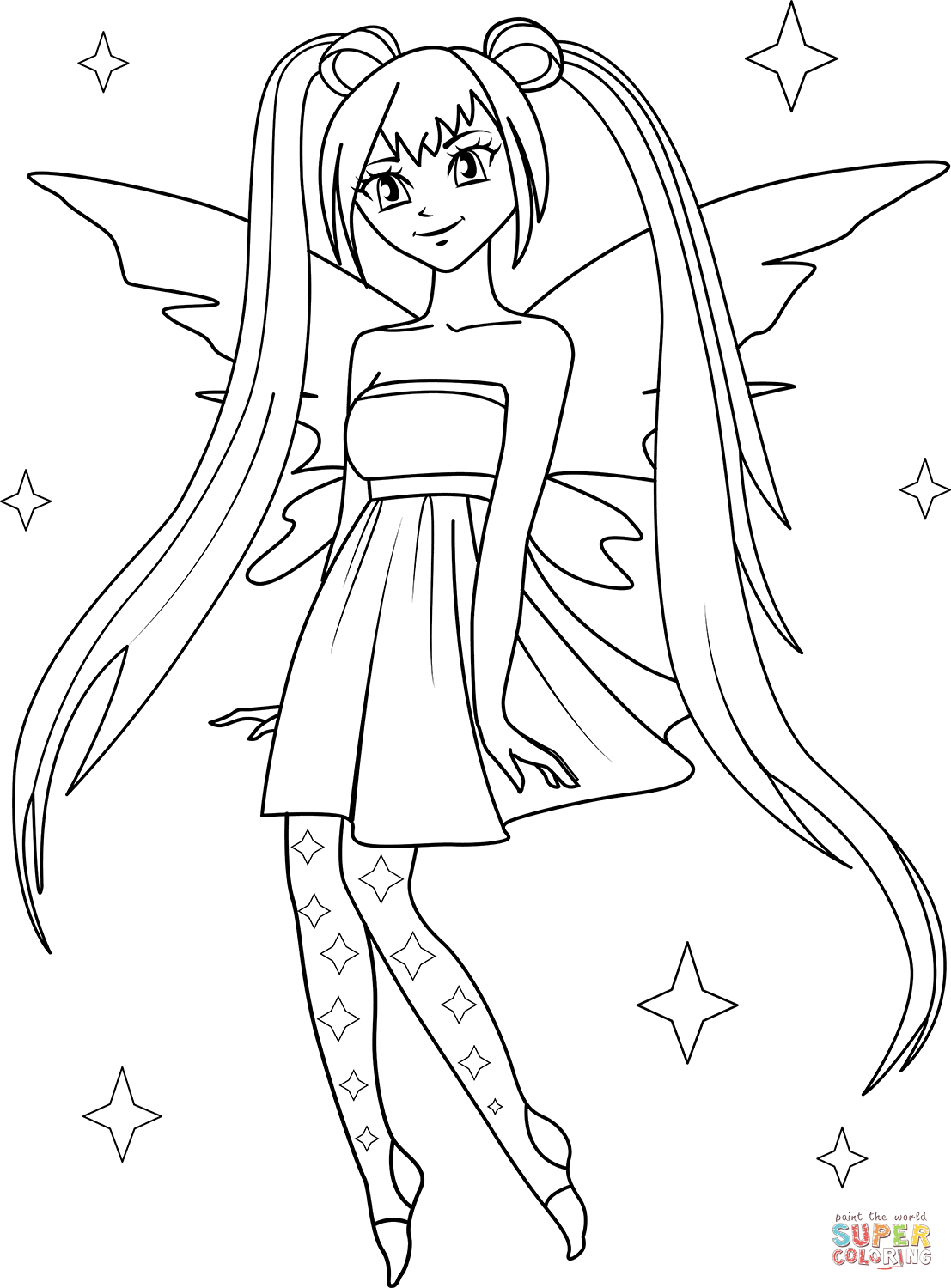 100+ Anime Mythical Coloring Pages Printable 5