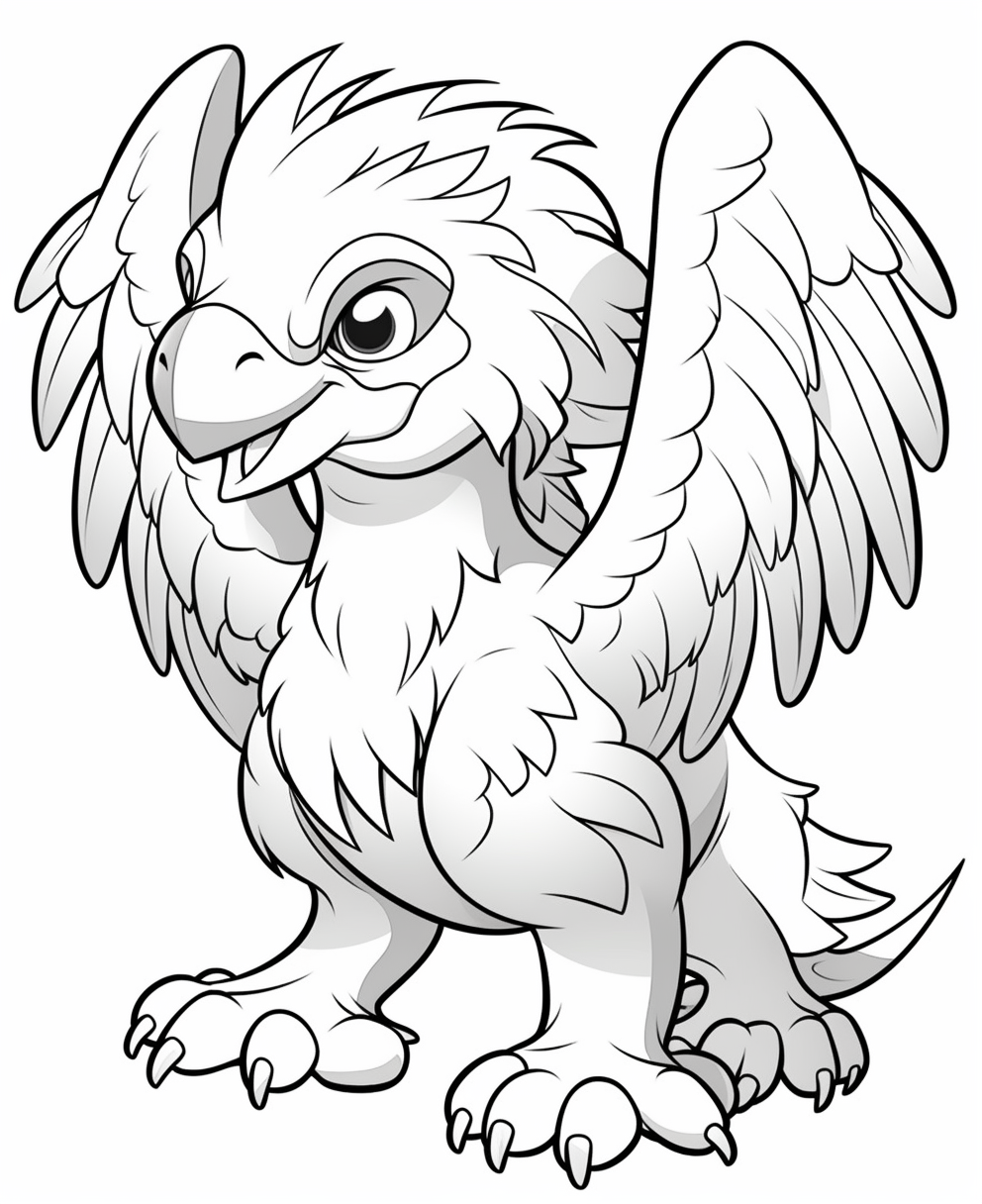 100+ Anime Mythical Coloring Pages Printable 50