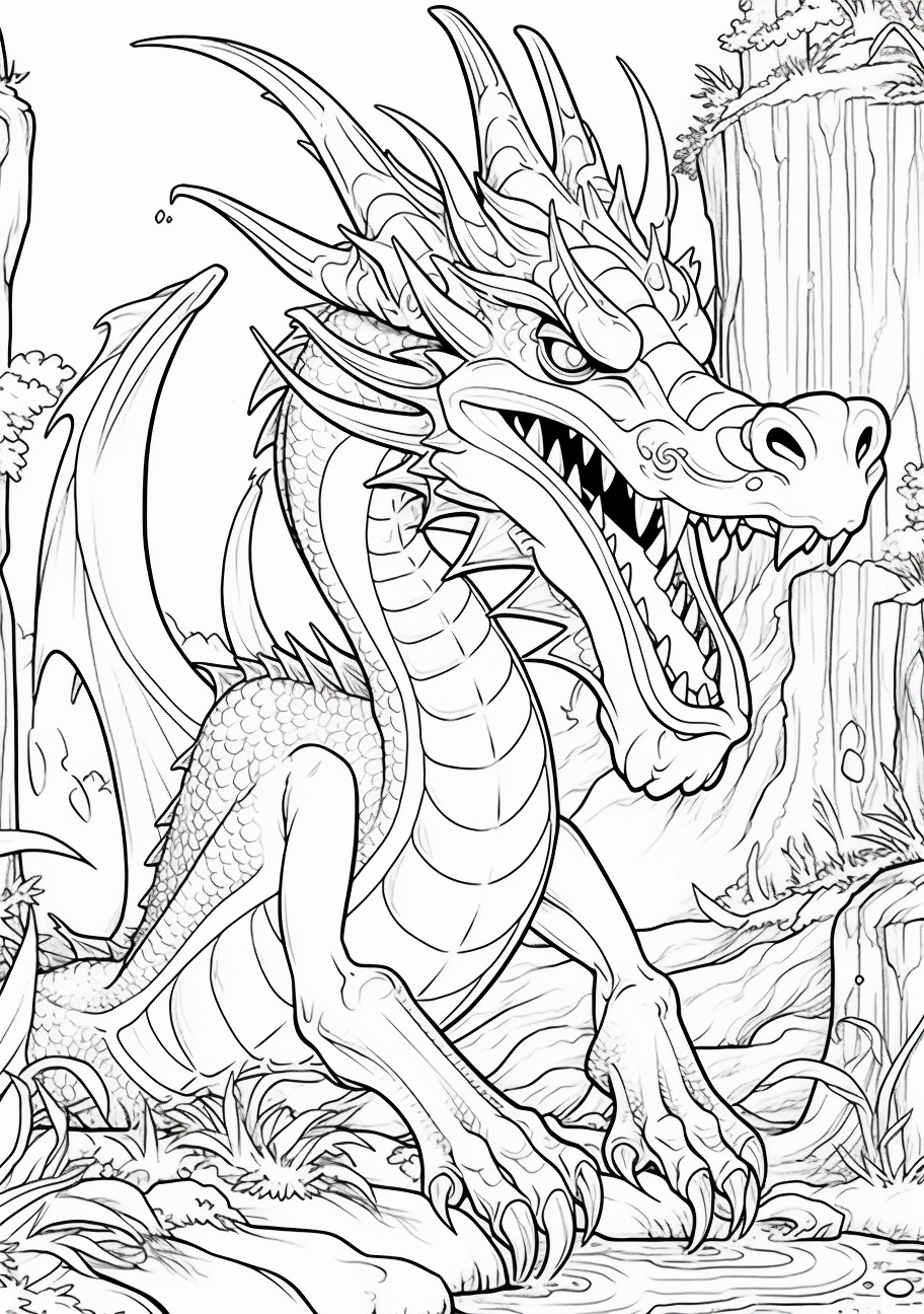 100+ Anime Mythical Coloring Pages Printable 78