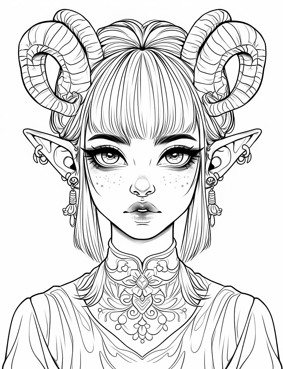 100+ Anime Mythical Coloring Pages Printable 81