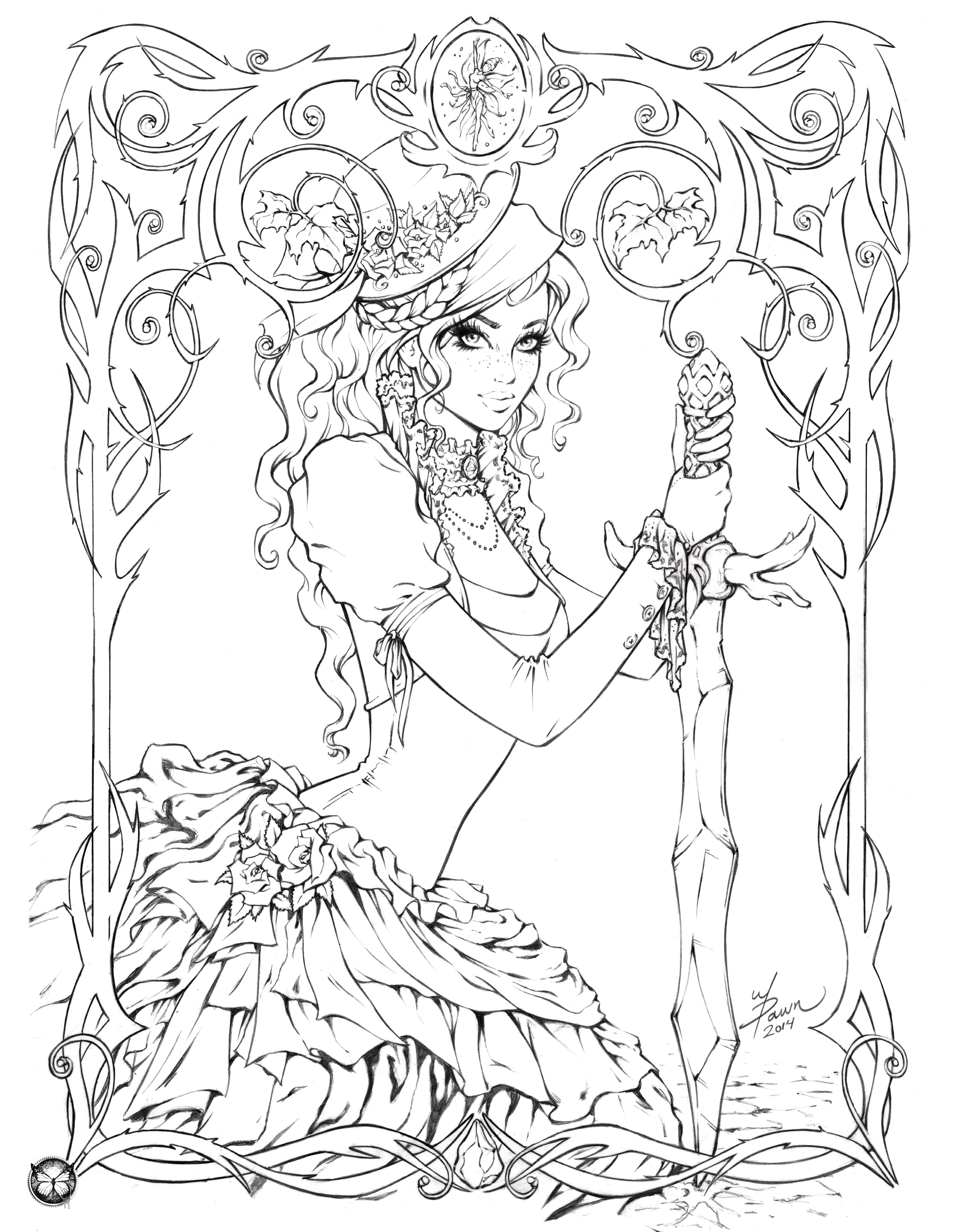 100+ Anime Mythical Coloring Pages Printable 92