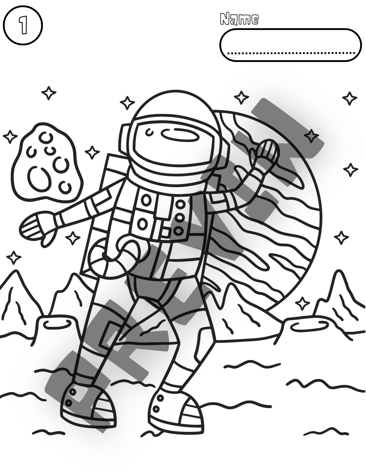 130 Astronaut Coloring Pages for Space Exploration 10