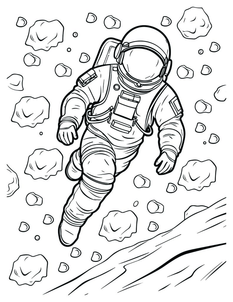 130 Astronaut Coloring Pages for Space Exploration 118