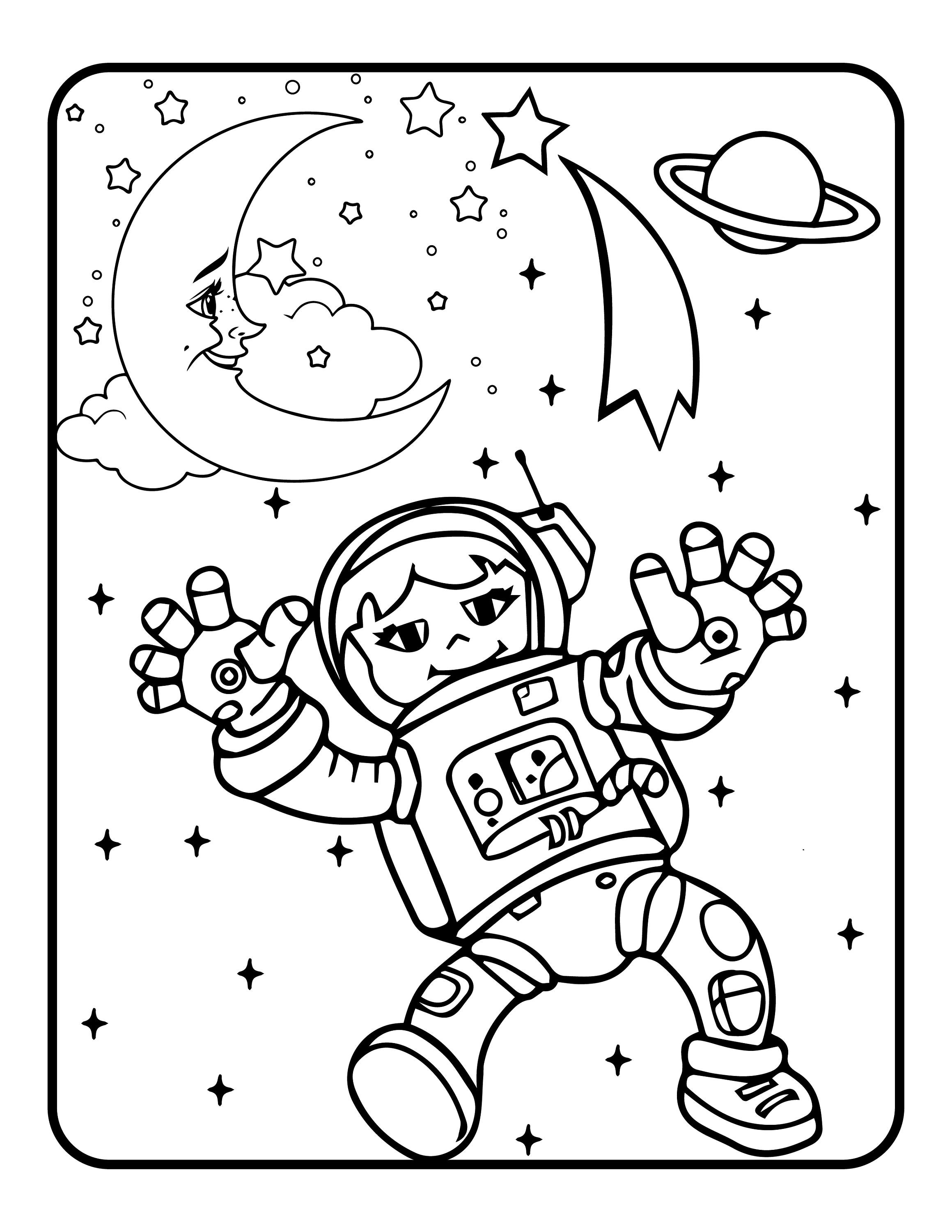 130 Astronaut Coloring Pages for Space Exploration 123