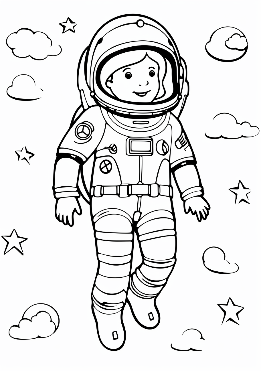 130 Astronaut Coloring Pages for Space Exploration 17