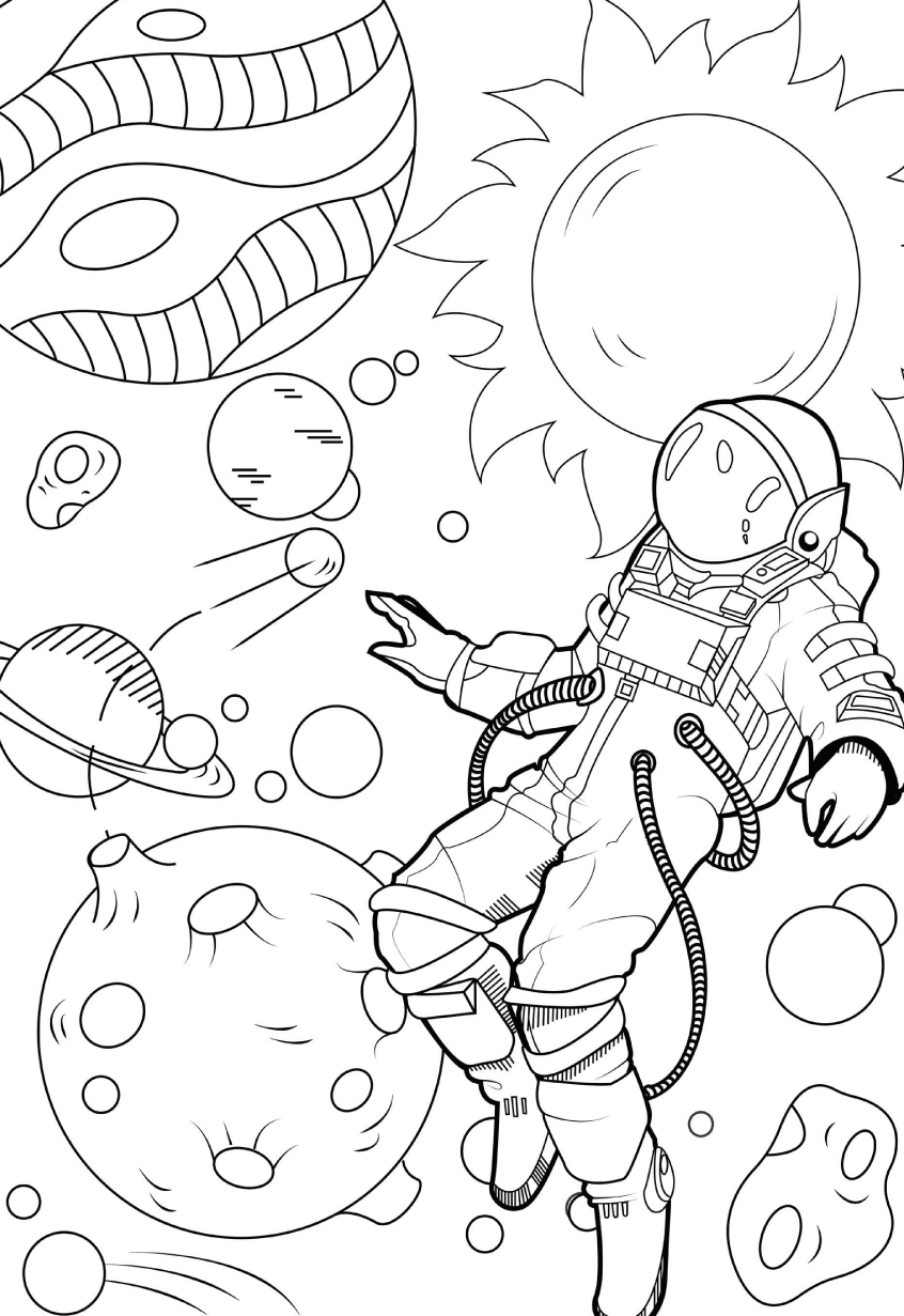 130 Astronaut Coloring Pages for Space Exploration 2