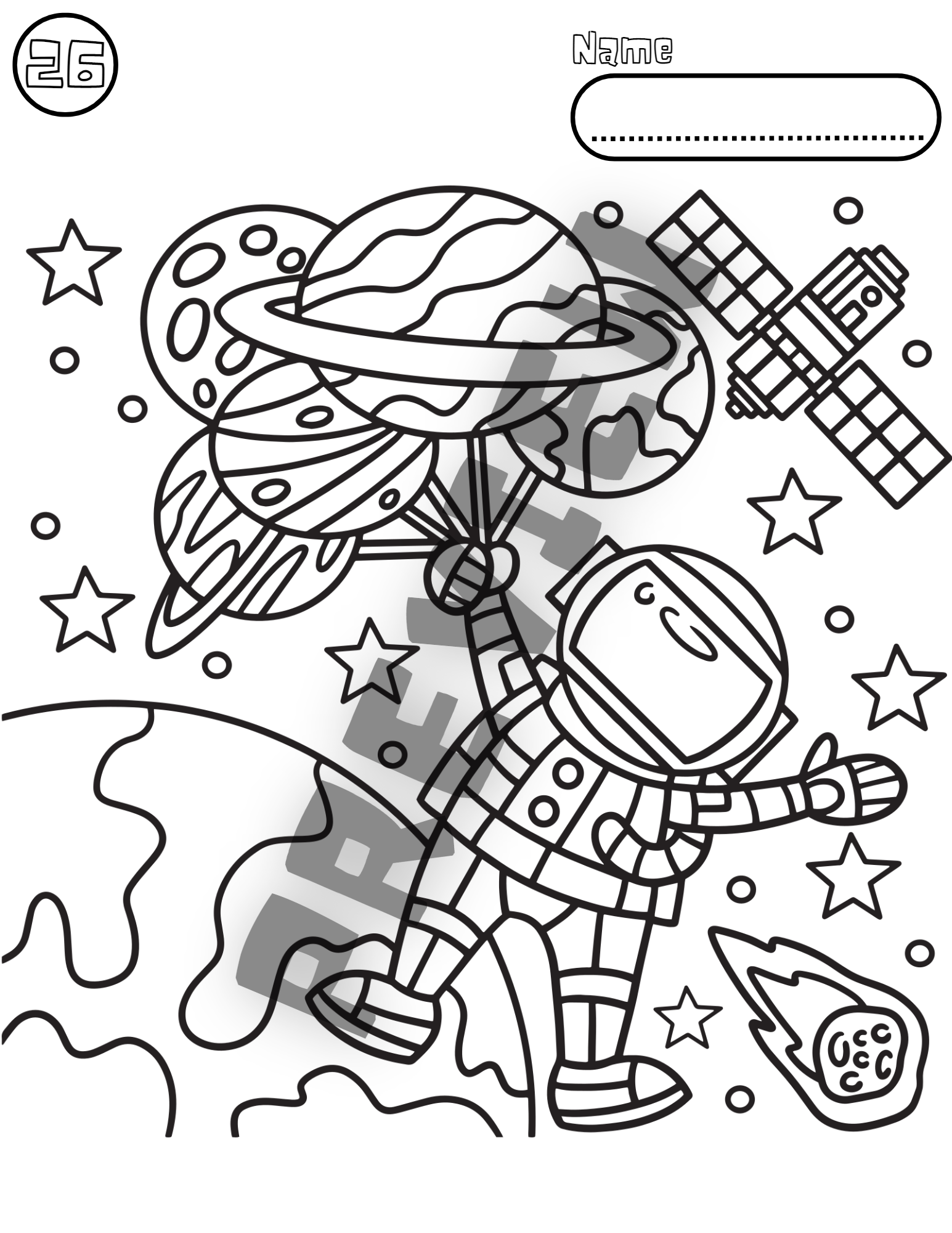 130 Astronaut Coloring Pages for Space Exploration 20