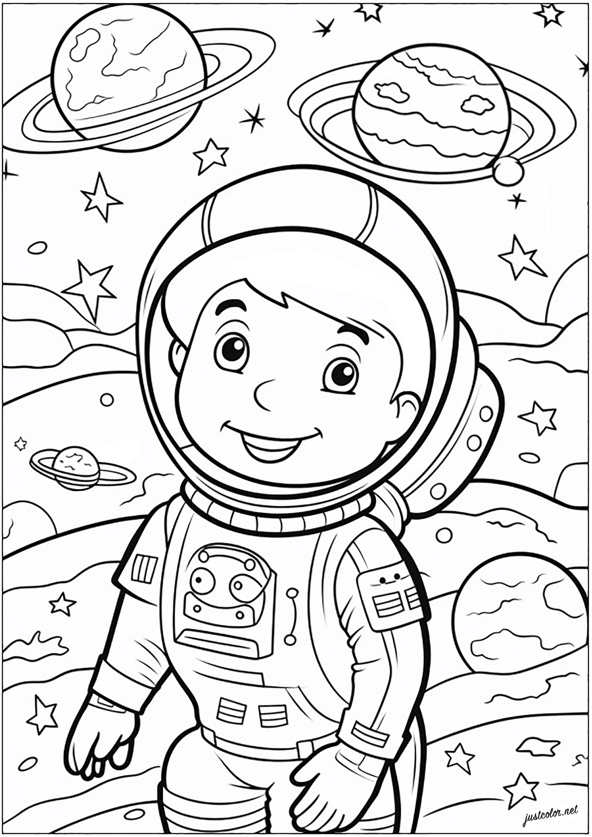 130 Astronaut Coloring Pages for Space Exploration 26