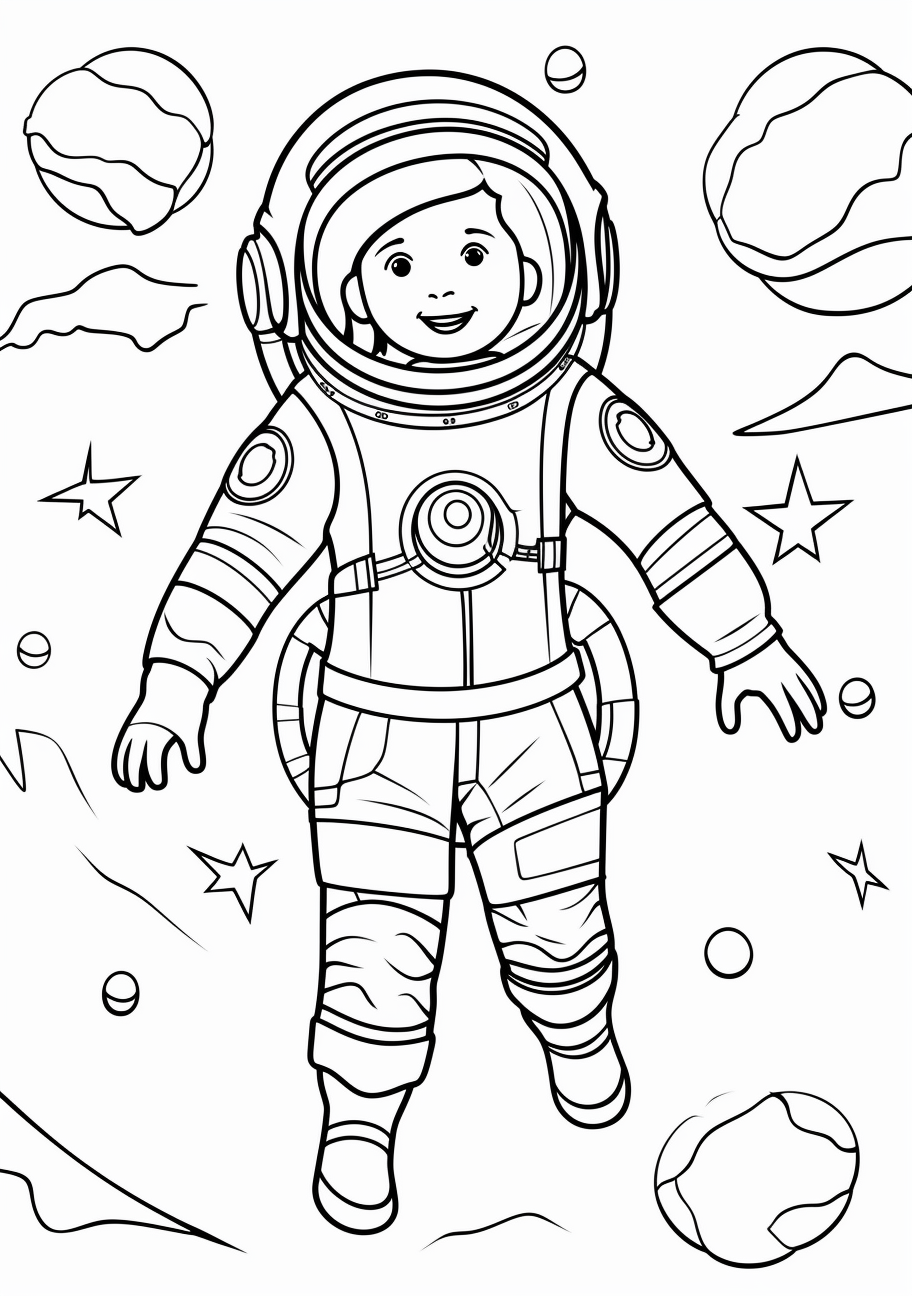 130 Astronaut Coloring Pages for Space Exploration 27