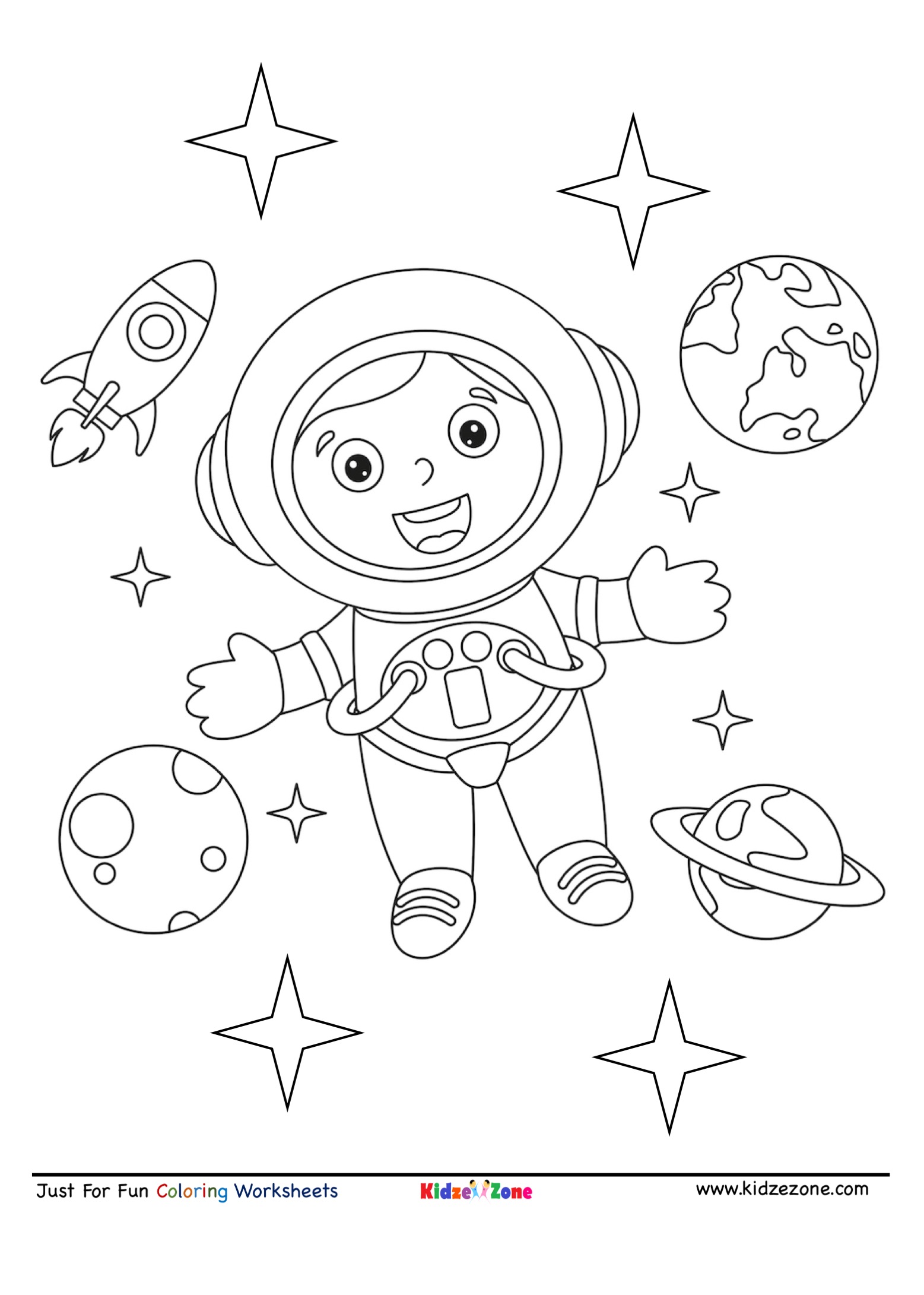 130 Astronaut Coloring Pages for Space Exploration 3