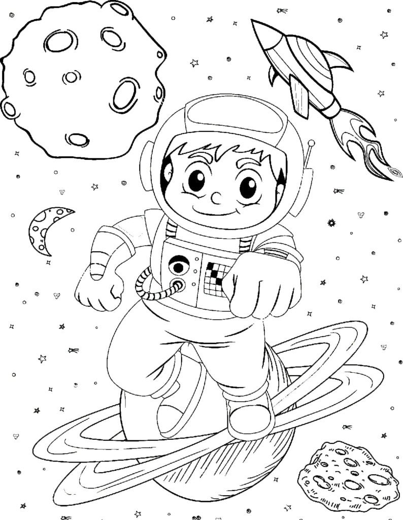 130 Astronaut Coloring Pages for Space Exploration 37