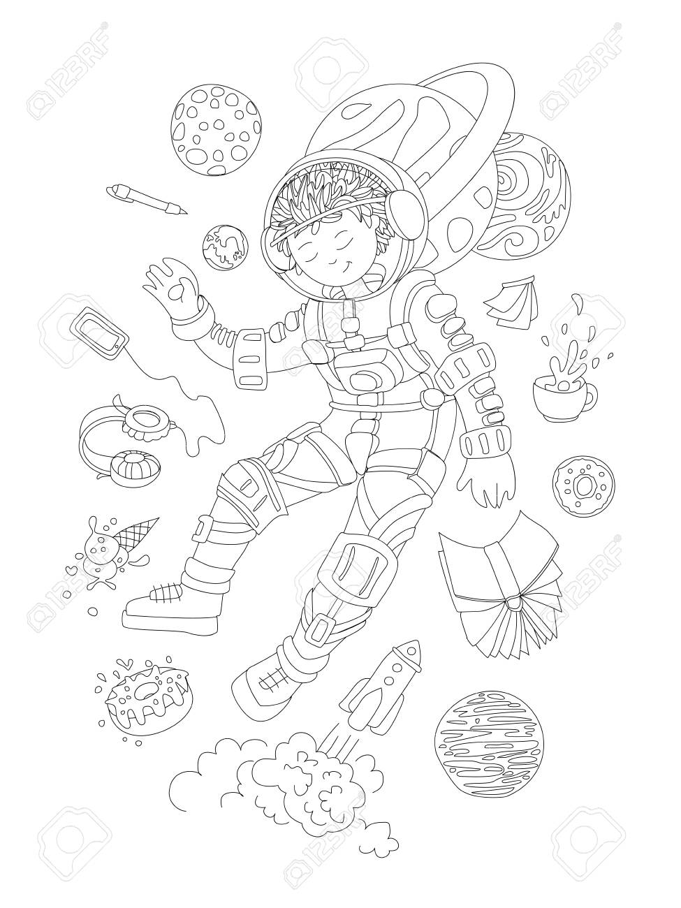 130 Astronaut Coloring Pages for Space Exploration 48