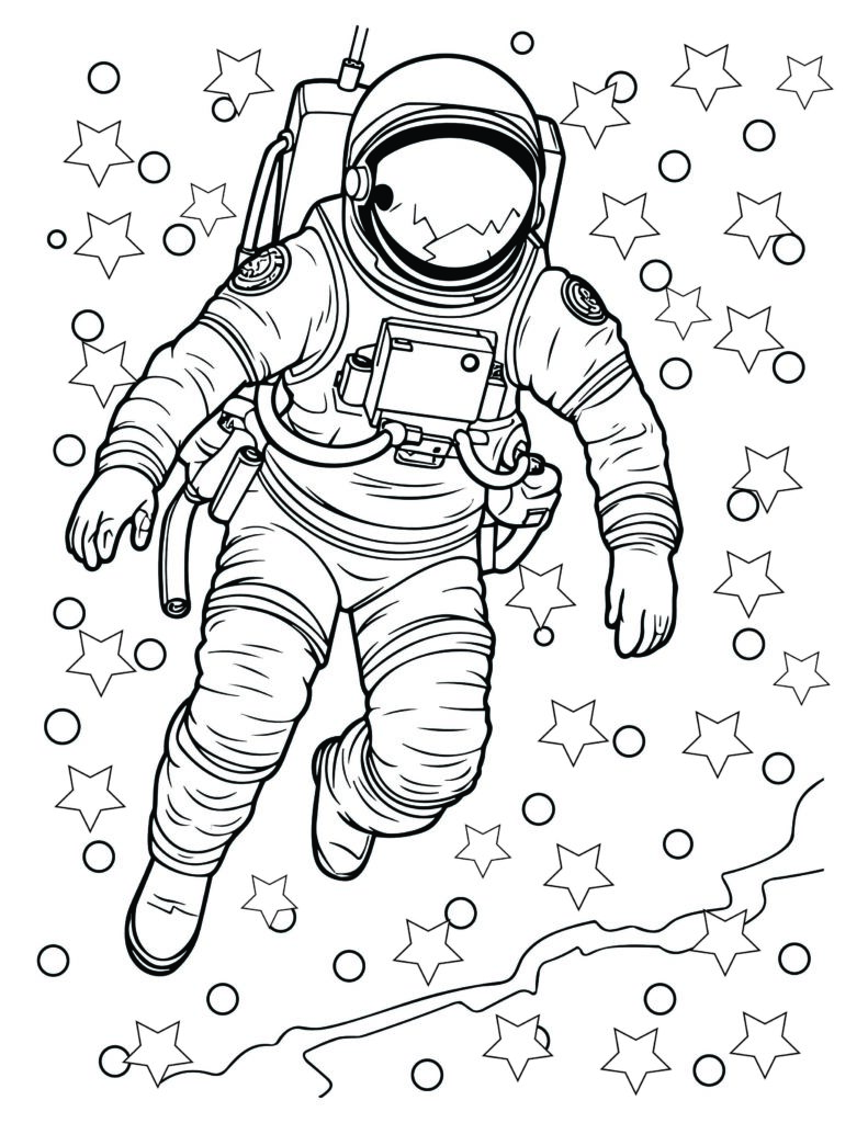 130 Astronaut Coloring Pages for Space Exploration 60