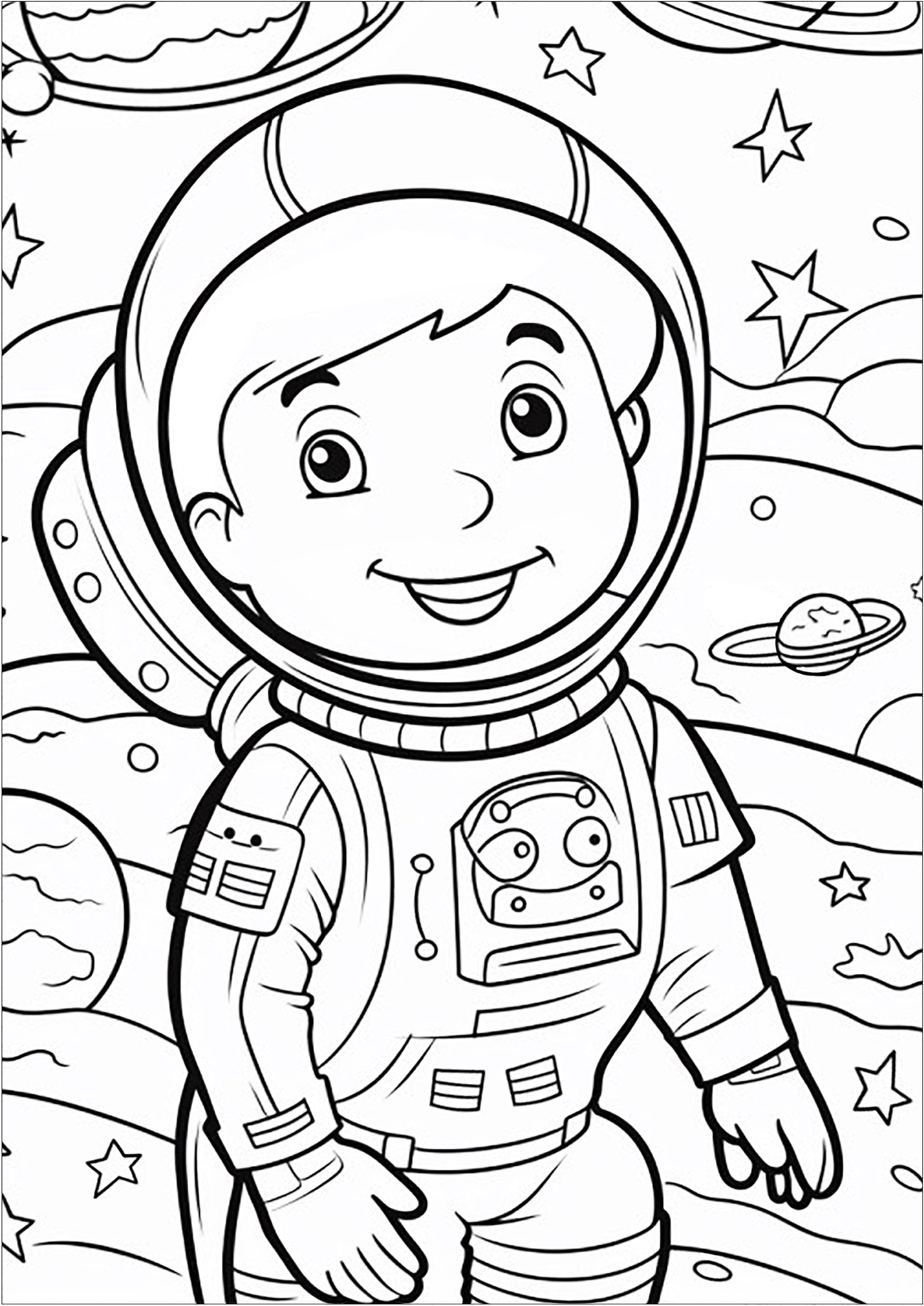 130 Astronaut Coloring Pages for Space Exploration 67