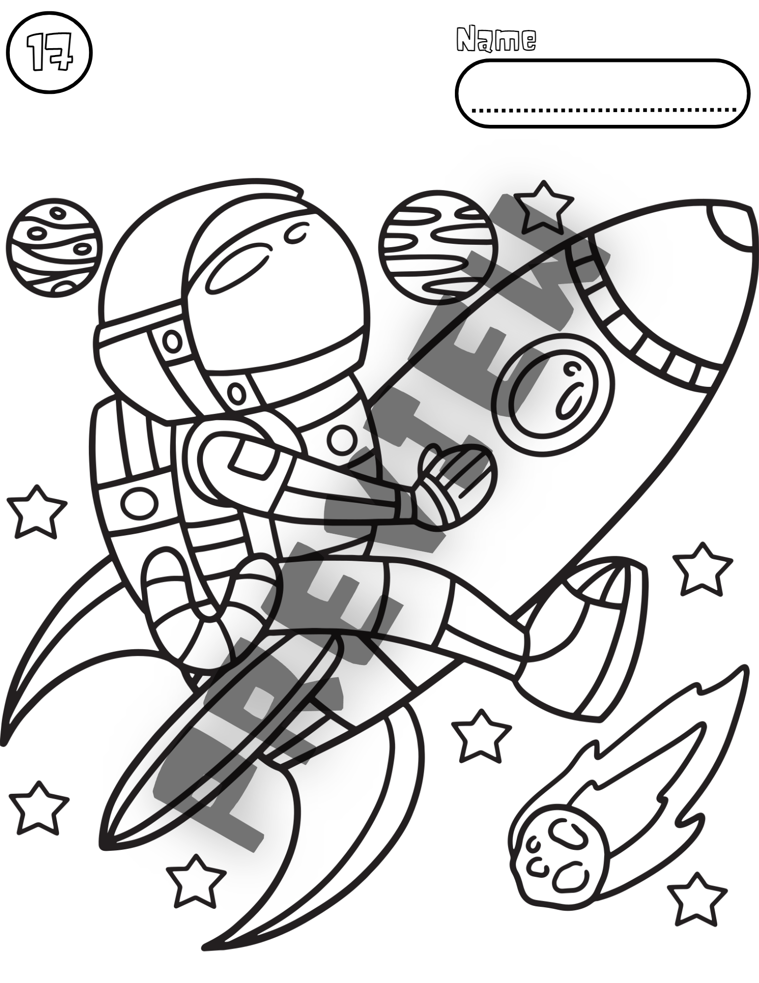 130 Astronaut Coloring Pages for Space Exploration 8