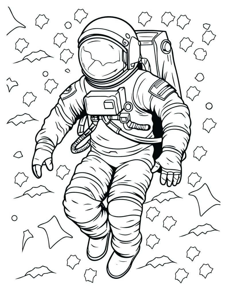 130 Astronaut Coloring Pages for Space Exploration 90