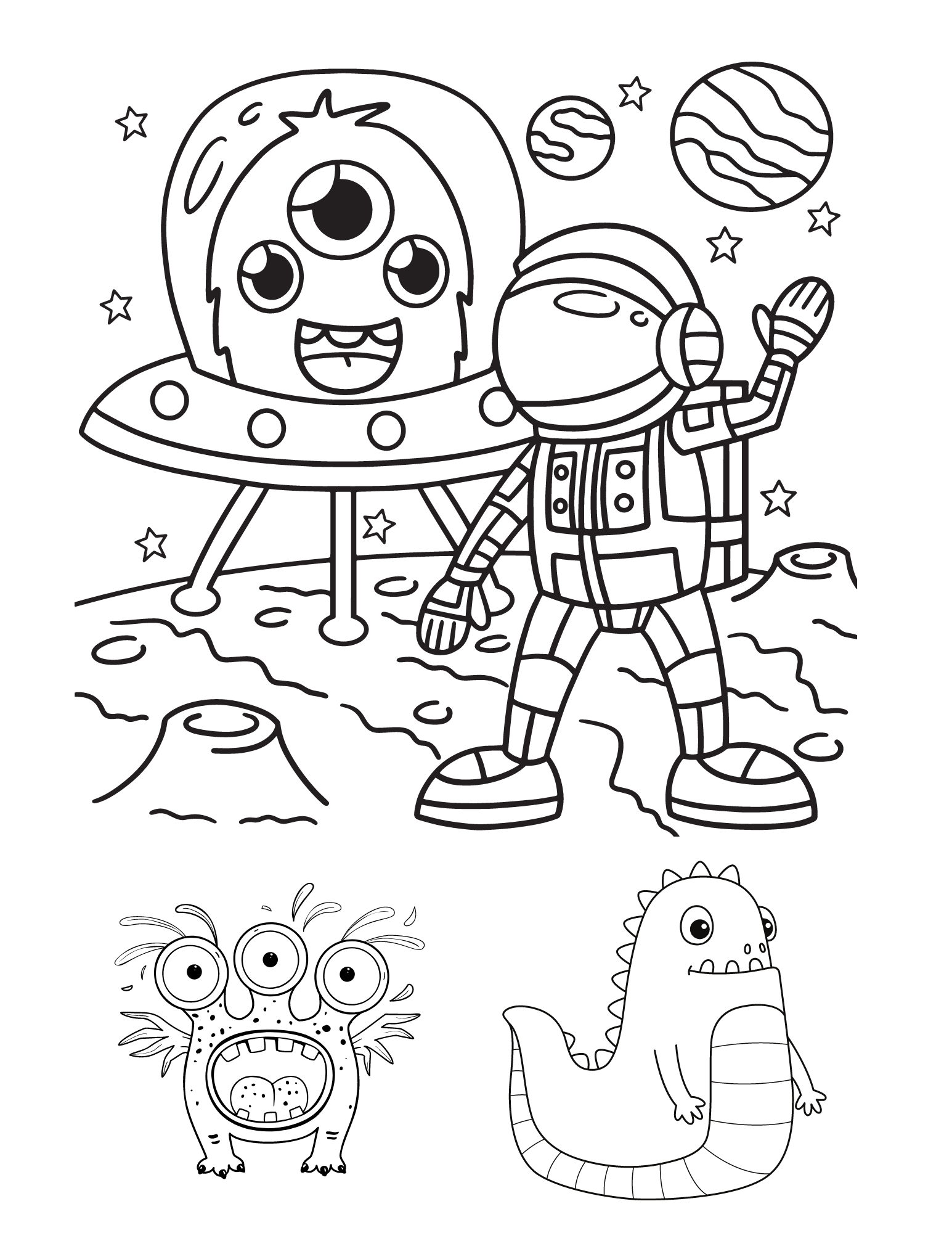 130 Astronaut Coloring Pages for Space Exploration 93