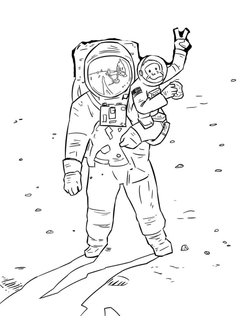 130 Astronaut Coloring Pages for Space Exploration 94