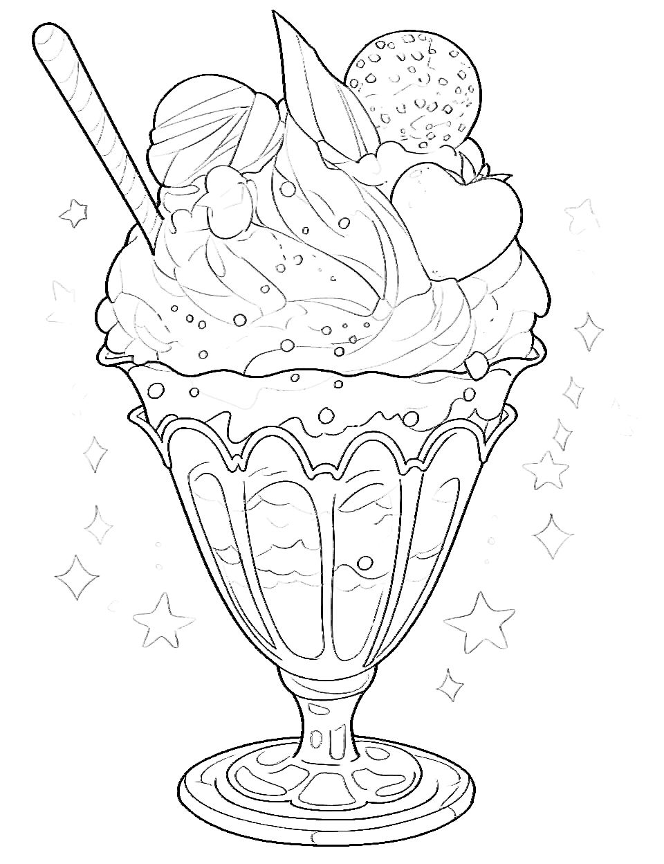 130 Ice Cream Coloring Pages Free Printable 101