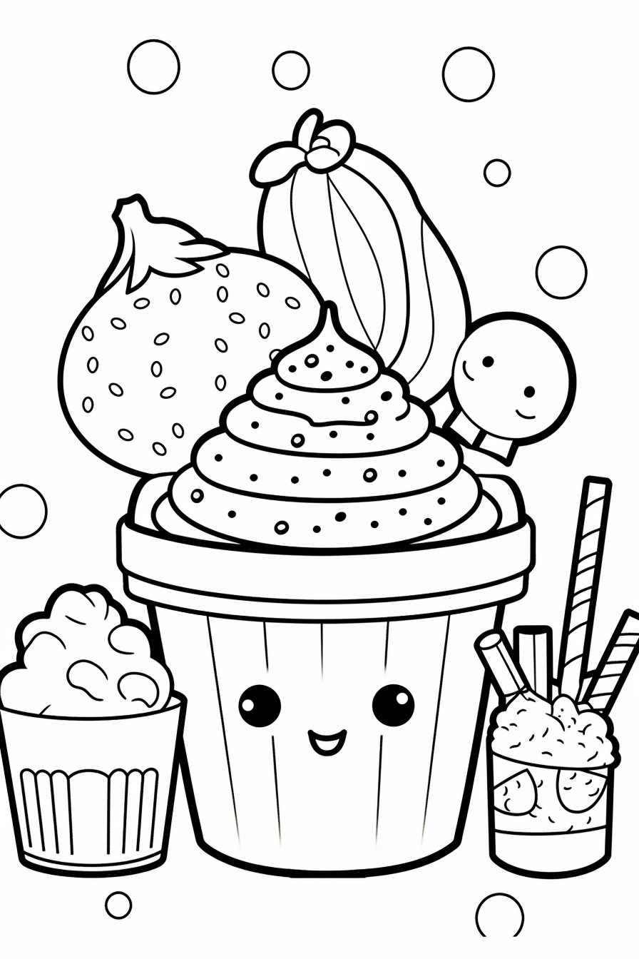 130 Ice Cream Coloring Pages Free Printable 112