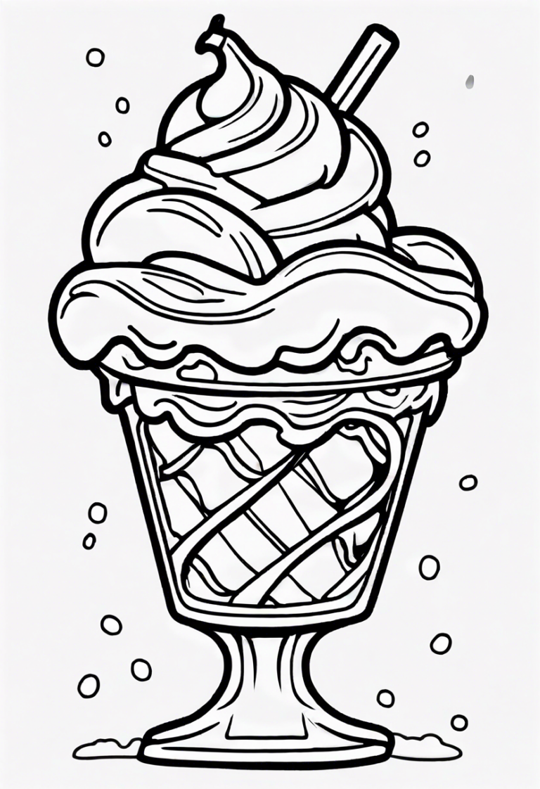 130 Ice Cream Coloring Pages Free Printable 117