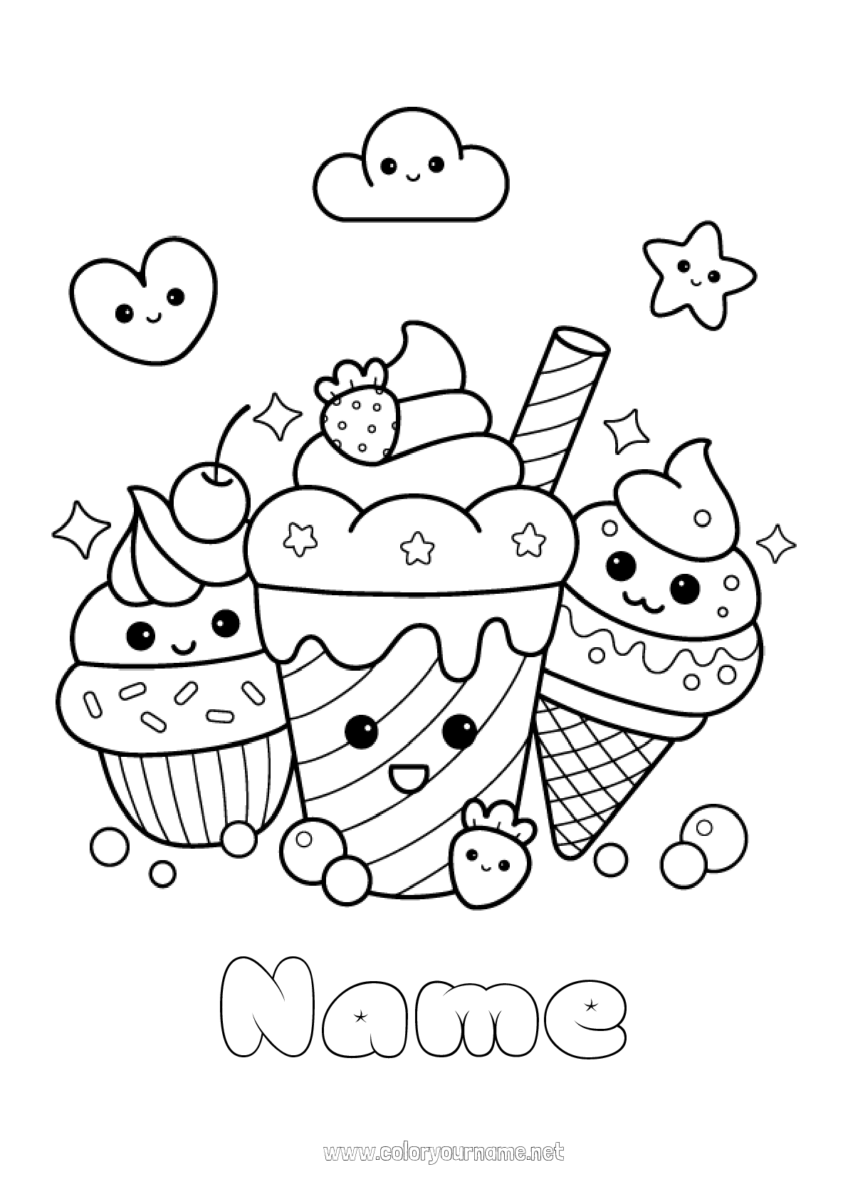 130 Ice Cream Coloring Pages Free Printable 119