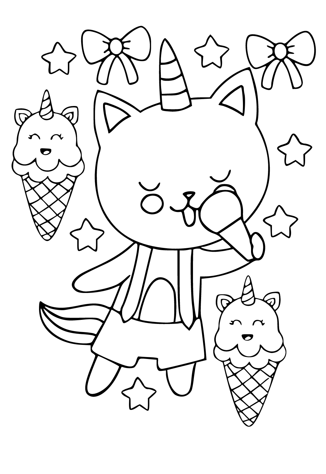 130 Ice Cream Coloring Pages Free Printable 124