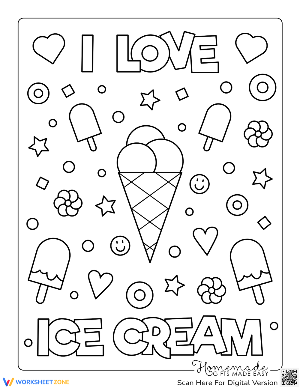 130 Ice Cream Coloring Pages Free Printable 128